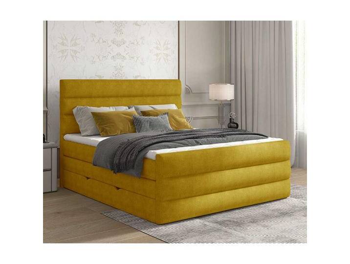 Boxspringbett Polsterbett mit Bezug aus Webstoff von Pharao24.de