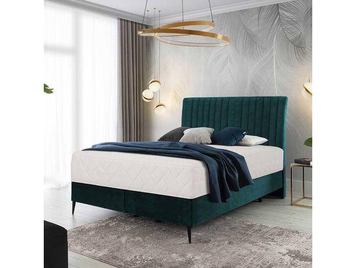 Boxspringbett Stoffbett in Petrol aus Webstoff Boxspringbett Stoffbett in Petrol aus Webstoff von Pharao24.de
