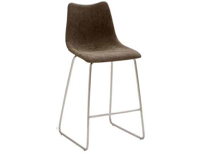 Bügelgestell Kuechenhocker in Vintage Schlammfarben Edelstahl gebürstet von Pharao24.de