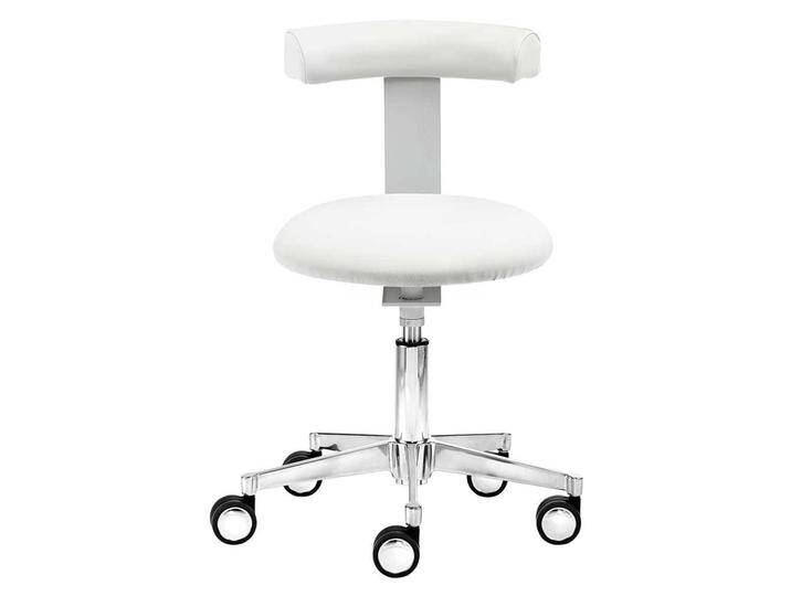 Büro Sitzhocker, Weiß, 48x56x73 cm, Kunstleder & Aluminium, Drehbar & Höhenverstellbar, Modern Büro Sitzhocker, Weiß, 48x56x73 cm, Kunstleder & Aluminium, Drehbar & Höhenverstellbar, Modern von Pharao24.de