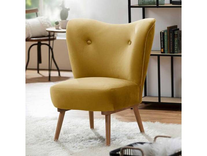 Cocktailsessel Retro in Gelb und Erlefarben 74 cm breit von Pharao24.de