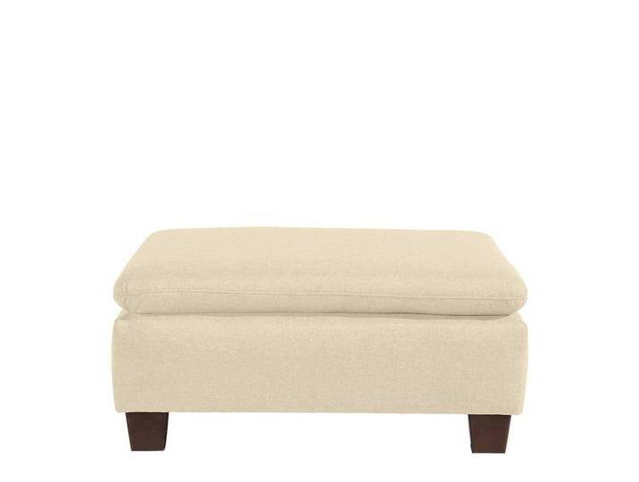 Couch Sitzhocker Beige aus Flachgewebe Buche Massivholz von Pharao24.de