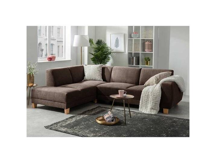 Couch in Dunkelbraun Armlehnen von Pharao24.de