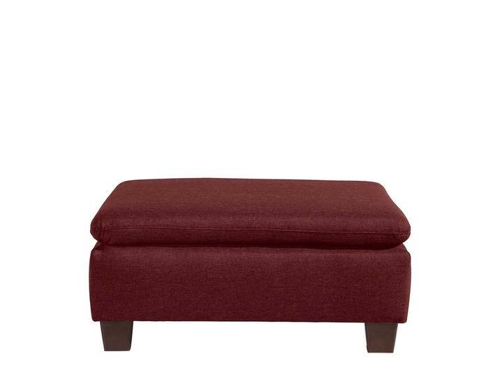 Couchhocker dunkelrot Stoff in modernem Design 90 cm breit Couchhocker dunkelrot Stoff in modernem Design 90 cm breit von Pharao24.de