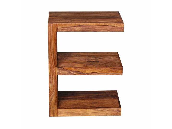 Design Beistelltisch in E-Form Sheesham Massivholz von Pharao24.de
