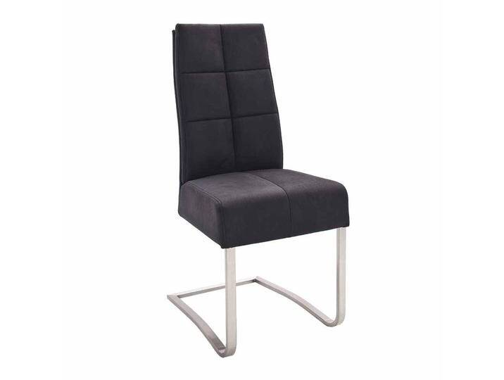 Design Freischwinger in Schwarz Edelstahlgestell (2er Set) von Pharao24.de