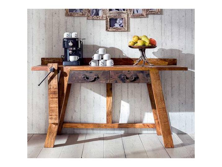 Design Konsolentisch aus Mangobaum Massivholz Industry und Loft Stil von Pharao24.de