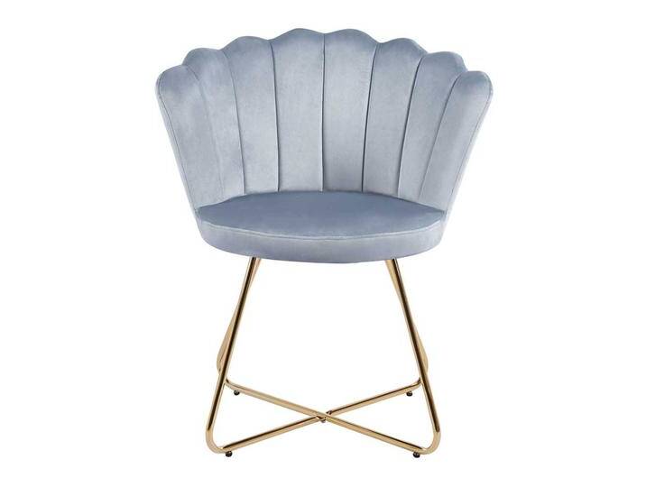Design Stuhl Esszimmer in Muschelform Gestell aus Metall (2er Set) von Pharao24.de