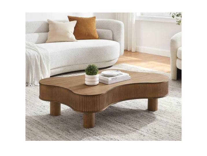 Designtisch Sofatisch in organischer Form echtholzfurniert von Pharao24.de