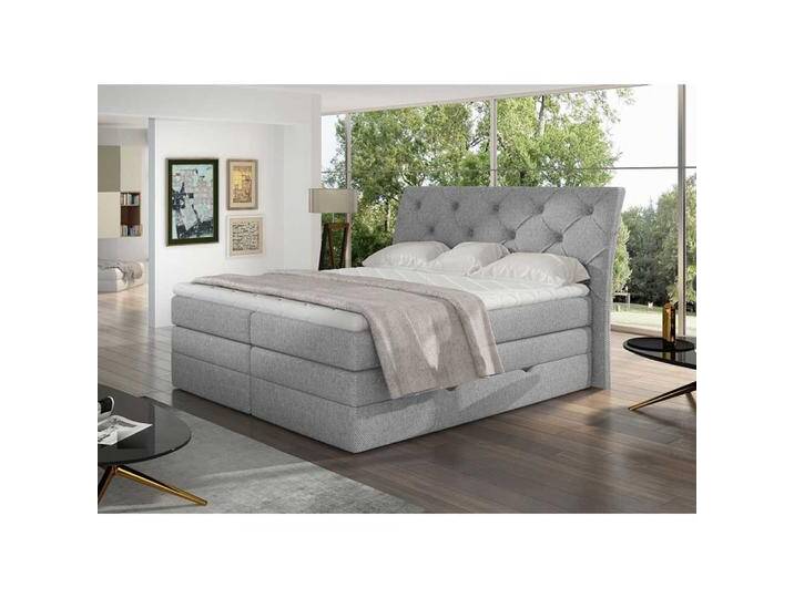 Doppelbett Boxbetten in Hellgrau 120 cm hoch von Pharao24.de