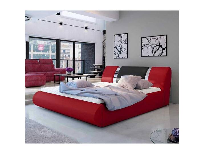 Doppelbett Polsterbett aus Kunstleder in modernem Design Doppelbett Polsterbett aus Kunstleder in modernem Design von Pharao24.de