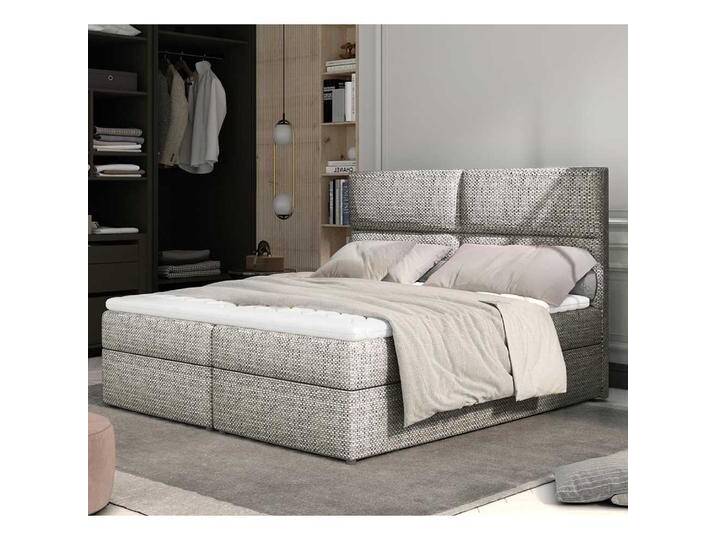 Doppelbett Stauraumbett in Beigegrau 124 cm hoch von Pharao24.de