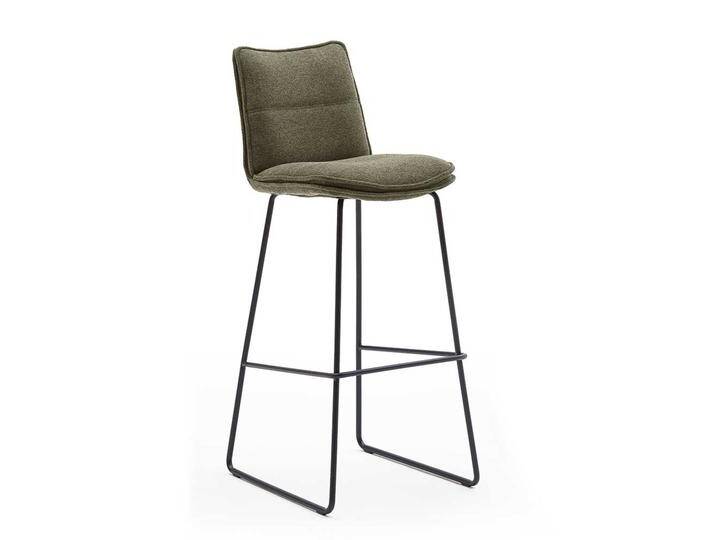 Drehbare Barstühle in Olivgrün Chenillegewebe Loft Design (2er Set) von Pharao24.de
