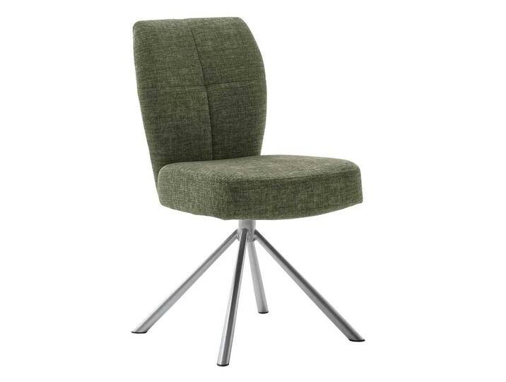 Drehbare Esstischstühle, Oliv Grün, 48x61x88 cm, Webstoff & Edelstahl, Modern, 2er Set von Pharao24.de