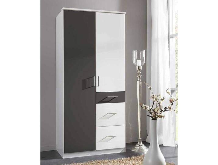 Drehtürenschrank Gästezimmer mit drei Schubladen modernem Design Drehtürenschrank Gästezimmer mit drei Schubladen modernem Design von Pharao24.de