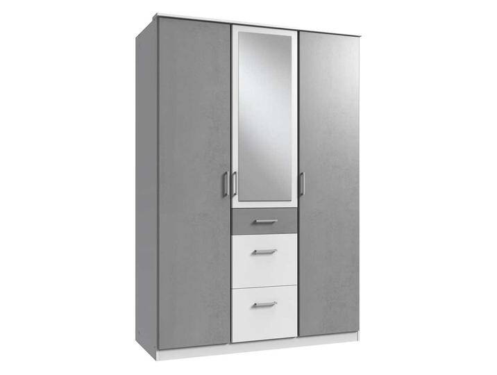 Drehtürenschrank mit kleinem Spiegel in modernem Design Made in Germany Drehtürenschrank mit kleinem Spiegel in modernem Design Made in Germany von Pharao24.de