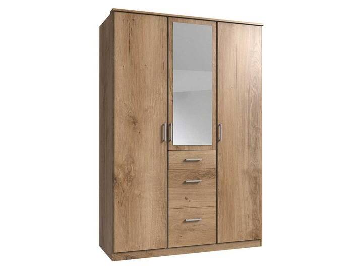 Drehtürschrank mit Spiegel und drei Schubladen Made in Germany von Pharao24.de