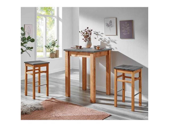 Dreiteiliges Bartisch Set aus Kiefer Massivholz Landhausstil (dreiteilig) von Pharao24.de