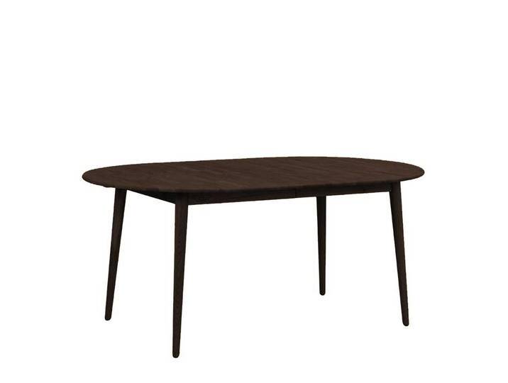 Dunkelbrauner Ausziehtisch aus Eiche Massivholz Skandi Design von Pharao24.de
