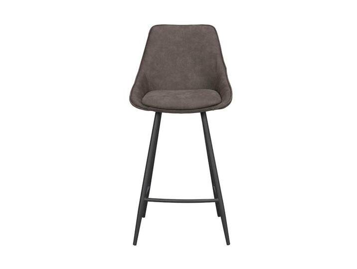 Dunkelgraue Barhocker mit Schalensitz 67 cm Sitzhöhe (2er Set) von Pharao24.de