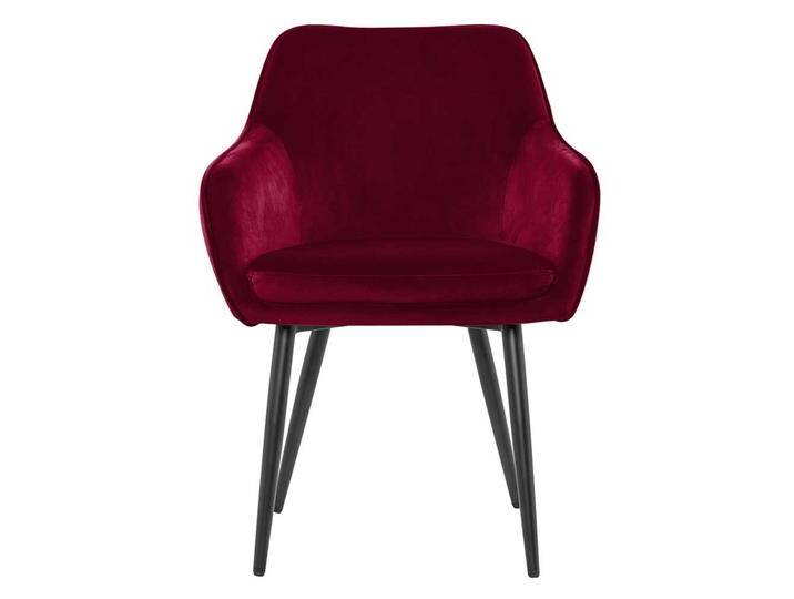 Dunkelroter Samt Stuhl mit Armlehnen außen gesteppt Dunkelroter Samt Stuhl mit Armlehnen außen gesteppt von Pharao24.de