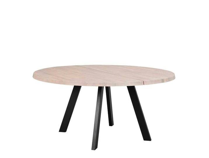 Echtholztisch in Holz White Wash Schwarz von Pharao24.de