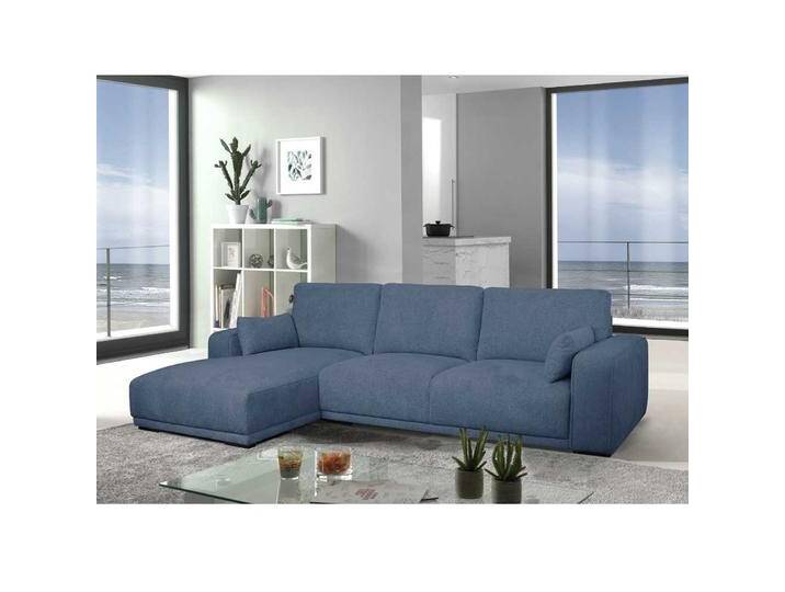 Ecksofa Couch in Jeansblau aus Webstoff von Pharao24.de