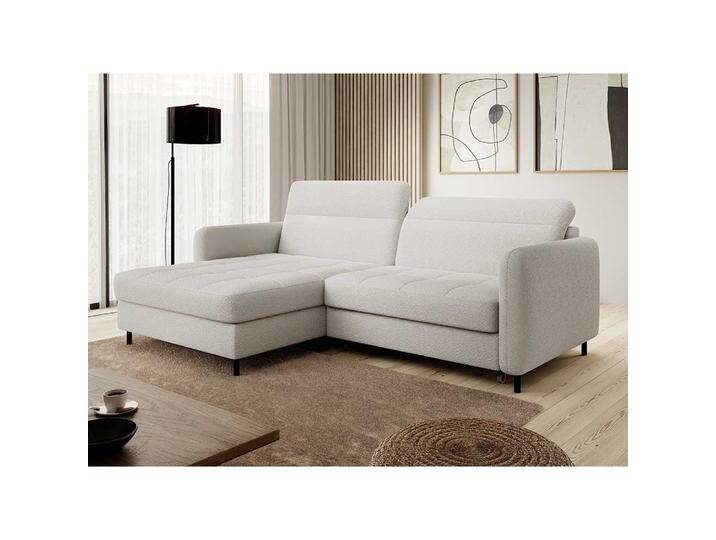 Ecksofa Schlafsofa in Cremeweiß mit Schlaffunktion von Pharao24.de