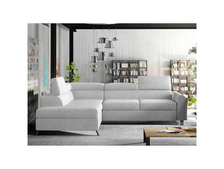 Ecksofa Schlafsofa mit Schlaffunktion aus Strukturstoff von Pharao24.de