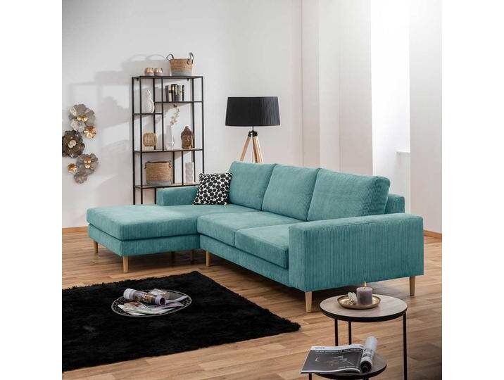 Ecksofa in Hellblau Skandi Design von Pharao24.de