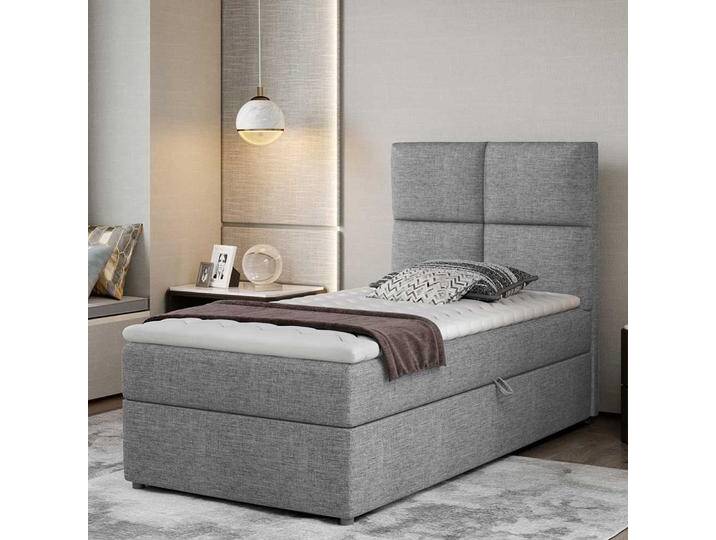 Einzelbett Boxbett in Grau Liegefläche 90x200 cm Einzelbett Boxbett in Grau Liegefläche 90x200 cm von Pharao24.de