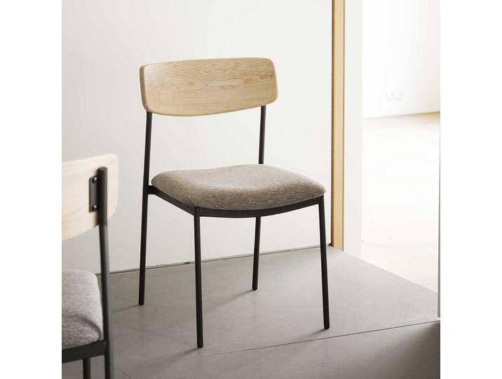 Essstuhl Küchenstuhl aus Metall mit Rückenlehne aus Holz (2er Set) von Pharao24.de