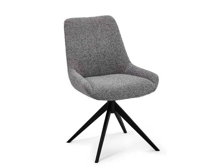 Essstuhl Kuechenstuhl aus Metall und Boucle Stoff (2er Set) von Pharao24.de