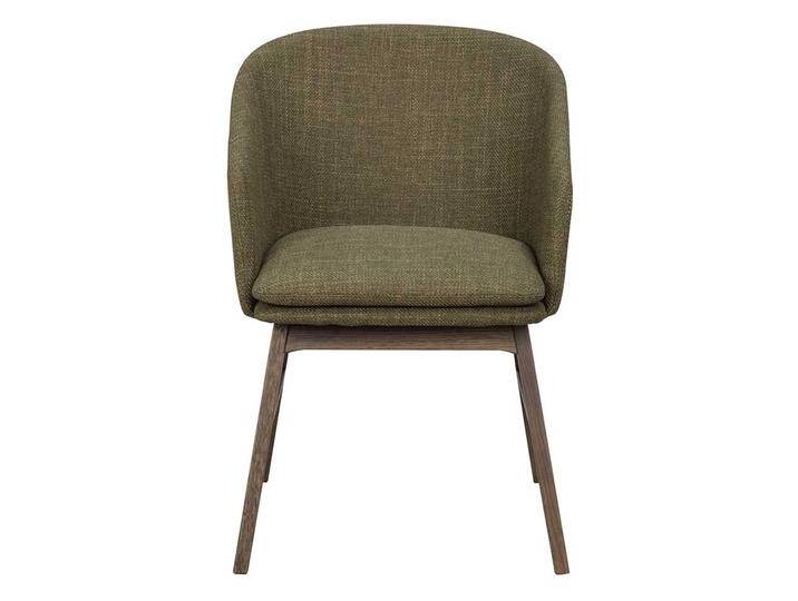 Essstuhl, Grün, 57x62x80 cm, Eiche Massivholz & Webstoff, Mit Armlehnen, Skandinavisch von Pharao24.de