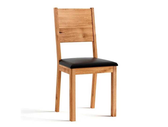 Essstuhl Wildeiche massiv in modernem Design Kunstleder Bezug Essstuhl Wildeiche massiv in modernem Design Kunstleder Bezug von Pharao24.de