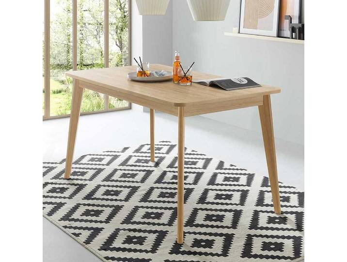 Esstisch Eichefarben im Skandi Design einer Einlegeplatte Esstisch Eichefarben im Skandi Design einer Einlegeplatte von Pharao24.de