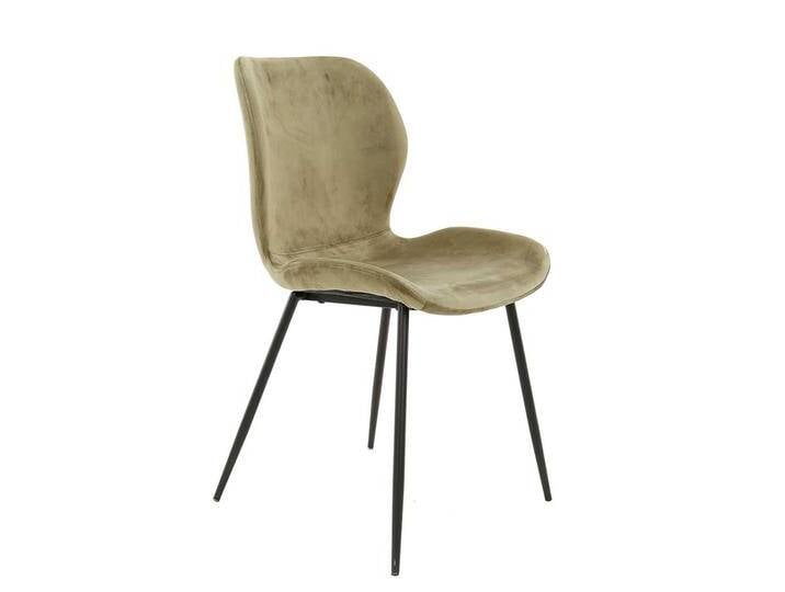 Esstisch Stühle in Beige Samt 45 cm Sitzhöhe (4er Set) von Pharao24.de