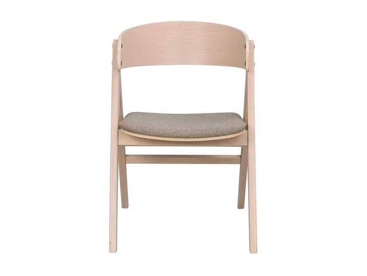 Esstisch Stühle in Eichefarben White Wash Webstoff Hellbraun (2er Set) von Pharao24.de