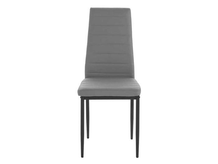 Esstisch Stühle in Grau Kunstleder Metallgestell (4er Set) von Pharao24.de