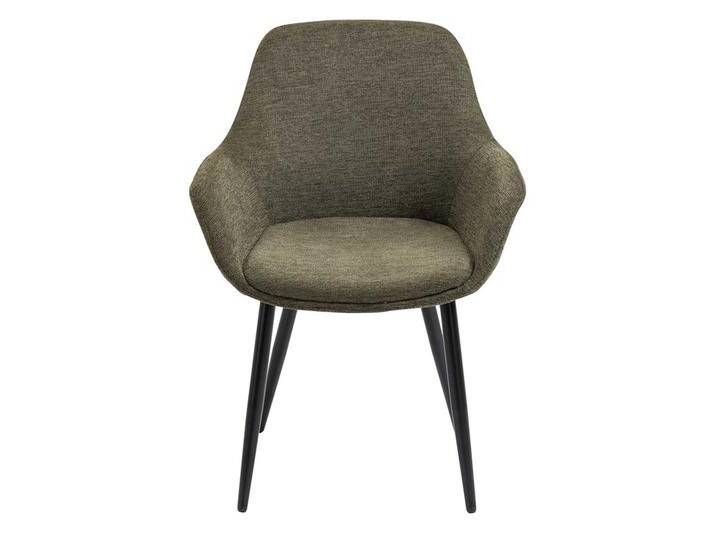 Esstisch Stühle, Graugrün & Schwarz, 64x59x86 cm, Webstoff & Metall, Mit Armlehnen, Modern von Pharao24.de