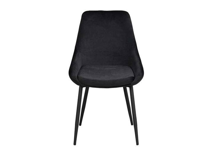 Esstisch Stühle in Schwarz Bezugsstoff aus Samt (2er Set) von Pharao24.de