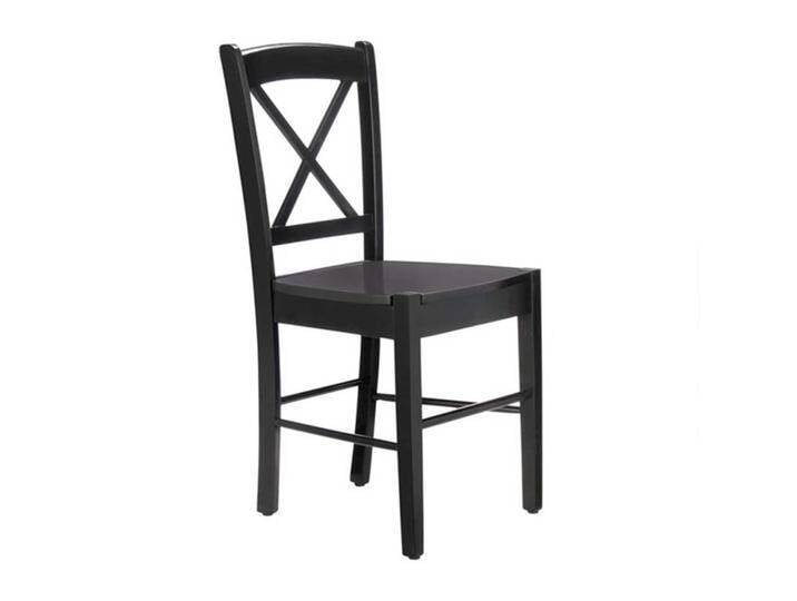 Esstischstühle in Schwarz Massivholzgestell (2er Set) von Pharao24.de