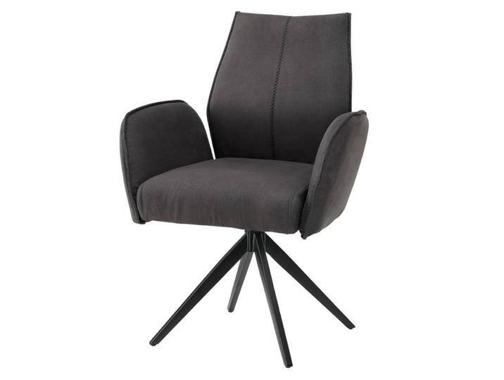 Esstischstuhl Armstuhl aus Metall und Microfaser (2er Set) von Pharao24.de