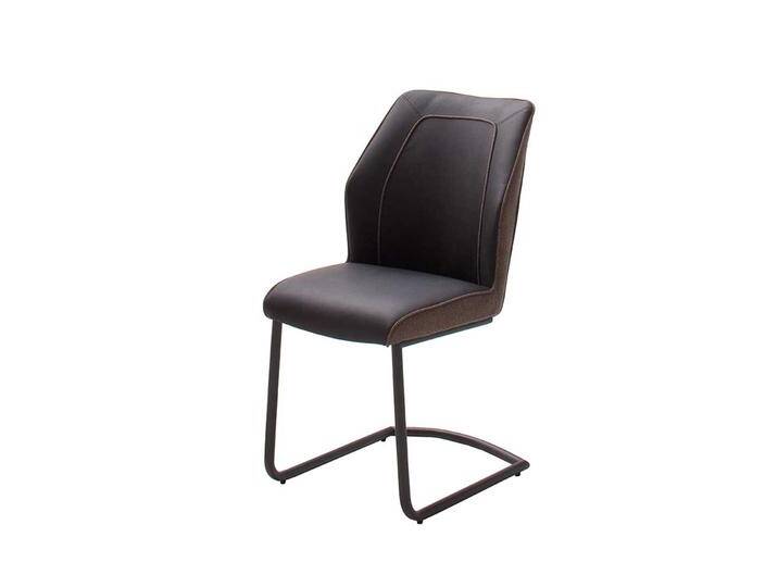 Esszimmer Freischwinger im Retrostil Dunkelbraun (2er Set) von Pharao24.de