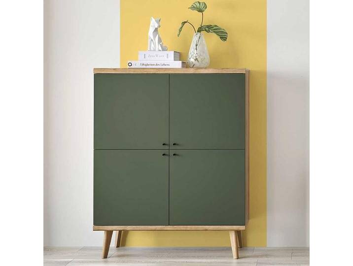 Esszimmer Highboard Skandi in Graugrün Wildeichefarben von Pharao24.de
