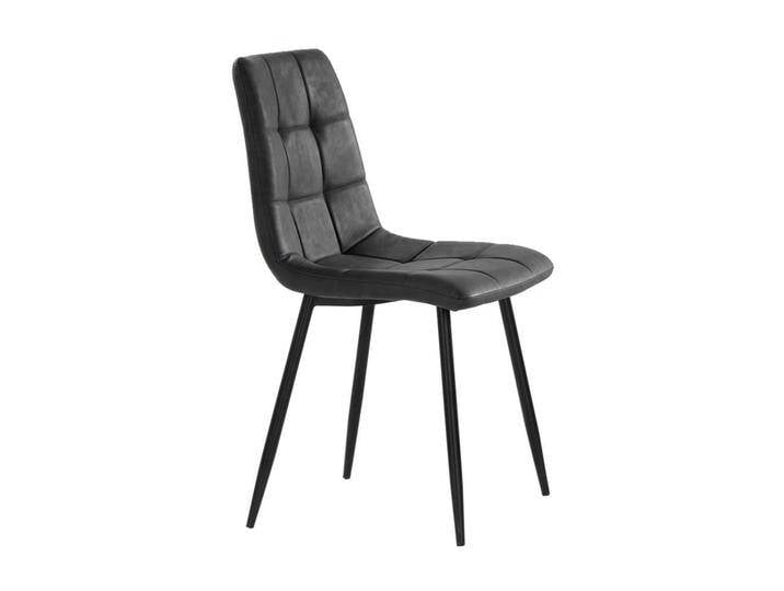 Esszimmer Polsterstühle in Anthrazit und Schwarz modern (4er Set) von Pharao24.de
