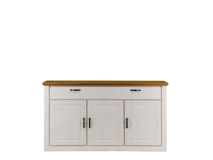 Esszimmer Sideboard in Kieferfarben und Weiß Landhausstil von Pharao24.de