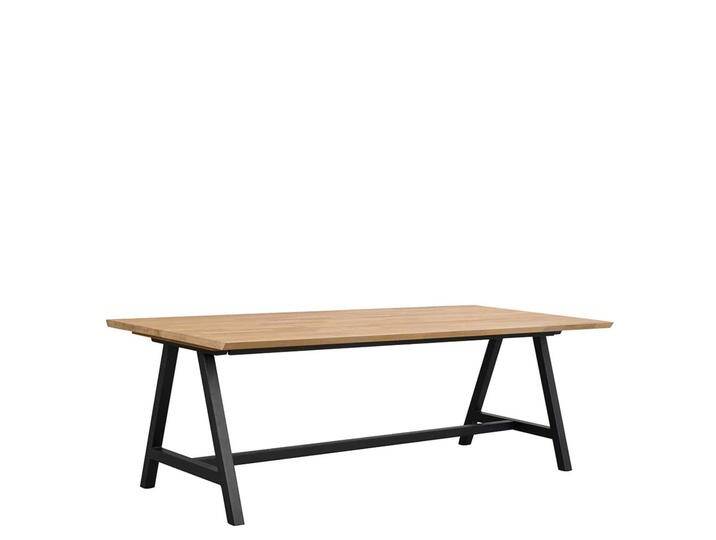 Esszimmer Tisch aus Eiche Massivholz geölt Metall A-Fußgestell Esszimmer Tisch aus Eiche Massivholz geölt Metall A-Fußgestell von Pharao24.de