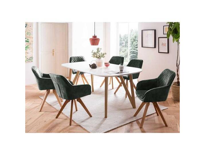 Esszimmerkombination im Skandi Design sechs Stühle (siebenteilig) von Pharao24.de