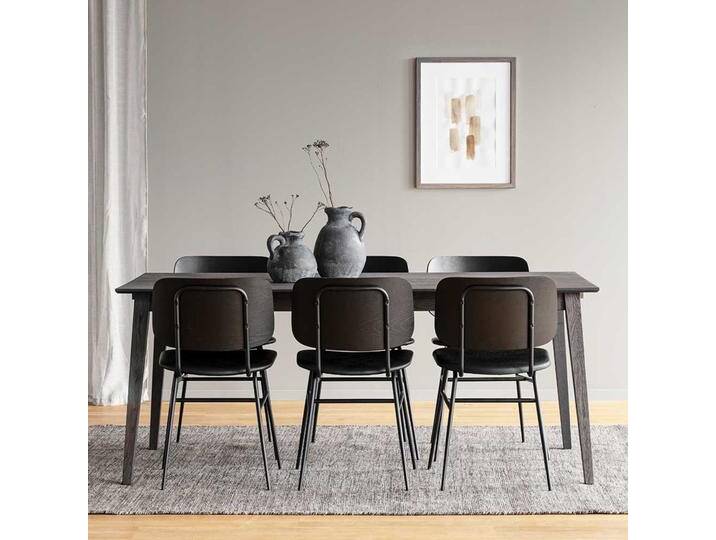 Esszimmermöbelset im Skandi Design sechs Stühle (siebenteilig) von Pharao24.de